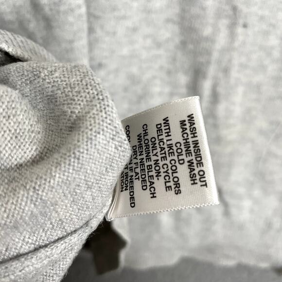 Elle Sweater Womens Large Gray Diamond Pattern Pearl Embellishment Short Sleeve - Picture 7 of 9